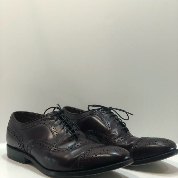 Allen Edmonds Strand Cap-Toe Oxford Dress Shoe‎ Mahogany Men’s Size 9.5 D - Picture 1 of 9